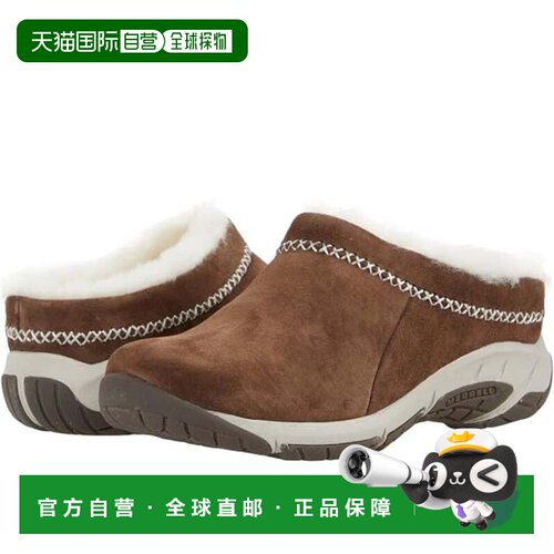 自营Merrell安可Ice 4 J002038W Clog女士棕色羊皮舒适鞋LIQ1260-