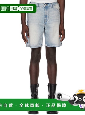 1h可退 香港直邮潮奢 Courreges 男士 蓝色 Sailor 牛仔短裤 124D