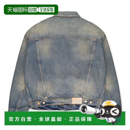 自营purple brand复古脏脏大码靛蓝牛仔夹克 - 蓝色 美国奥莱直发
