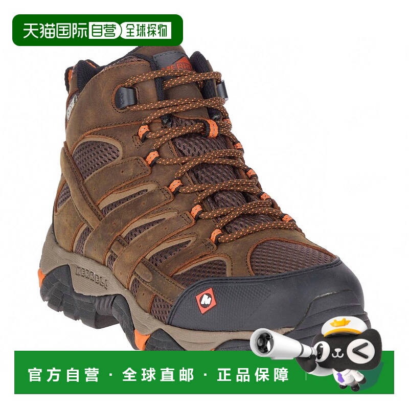 自营merrell男式Moab Mid Vertex防水防滑粘土 美国奥莱直发迈乐