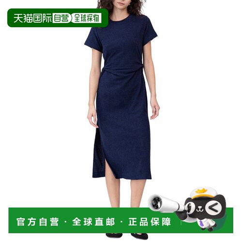 自营Tanya Taylor Short Sleeve Aurora Dress - blue 美国奥莱直