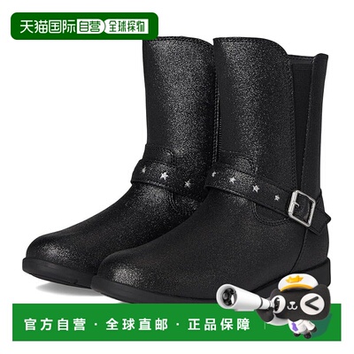 自营Stride Rite SR Lizz CG039002 Boot Kids  Black Leather Mi