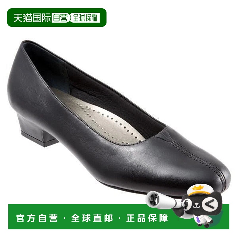 自营Trotters Doris Pump Women's US Black Leather Closed Toe