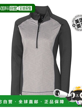 cutter & buckCBUK 女式全明星印花半拉链夹克 - 黑色 【美国奥莱