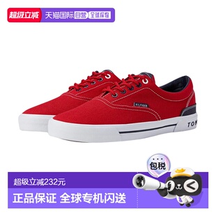 自营Tommy Hilfiger Pallet 11 Sneakers Red White Low Top Casu