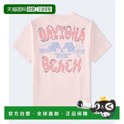 自营Aeropostale Daytona Beach Relaxed Graphic Tee - pink 653