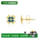 Earri Blue the 自营 Leaf loveryOcean Four Stud Enamel Clover