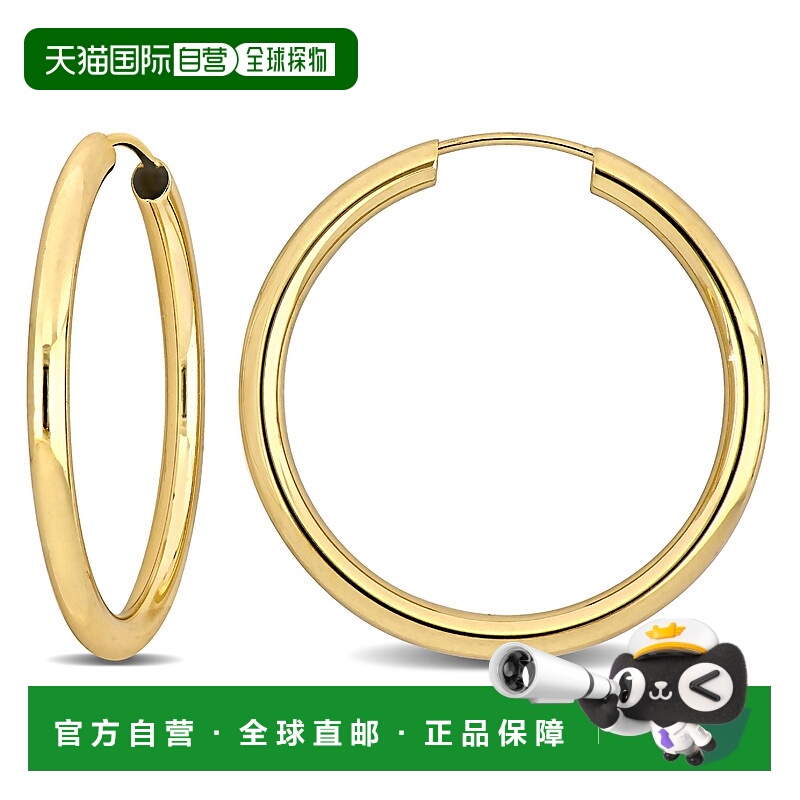 自营 Mimi & Max 25 毫米圈形耳环 14k 金 - 黄色 美国奥莱直发