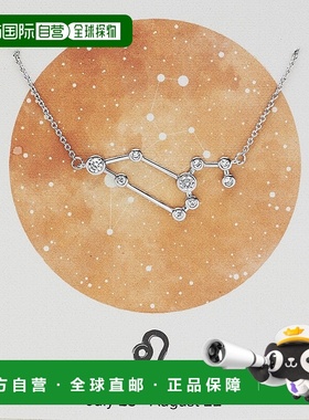 自营 Sterling Forever  14K金或镀铑黄铜星座项链 美国奥莱直发