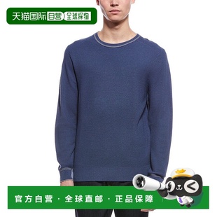 自营raffi拉菲羊毛混纺华夫格衬衫 美国奥莱直发 蓝色