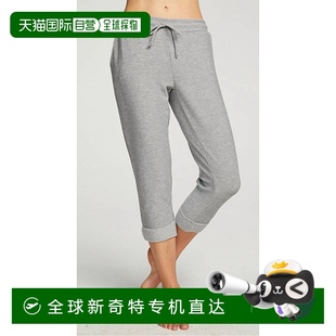 chaserRpet 针织短款 自营 Cosy 美国奥 卷边慢跑裤 浅灰色