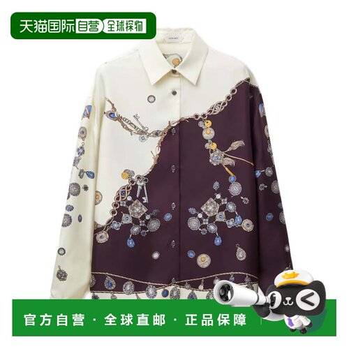 自营versace非正式珠宝印花T恤-黑色 美国奥莱直发