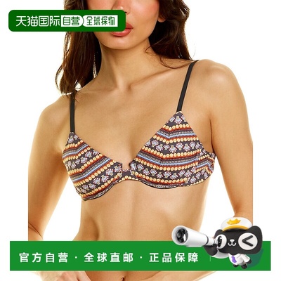 自营 Paolita Urania Orion V 领比基尼上衣 - 黑色 美国奥莱直发