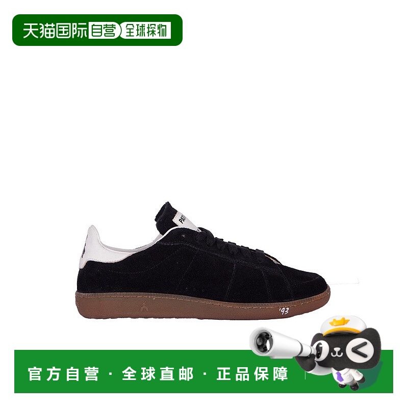自营patrizia pepe黑色/深色蜂蜜皮革运动鞋-黑色 美国奥莱直发