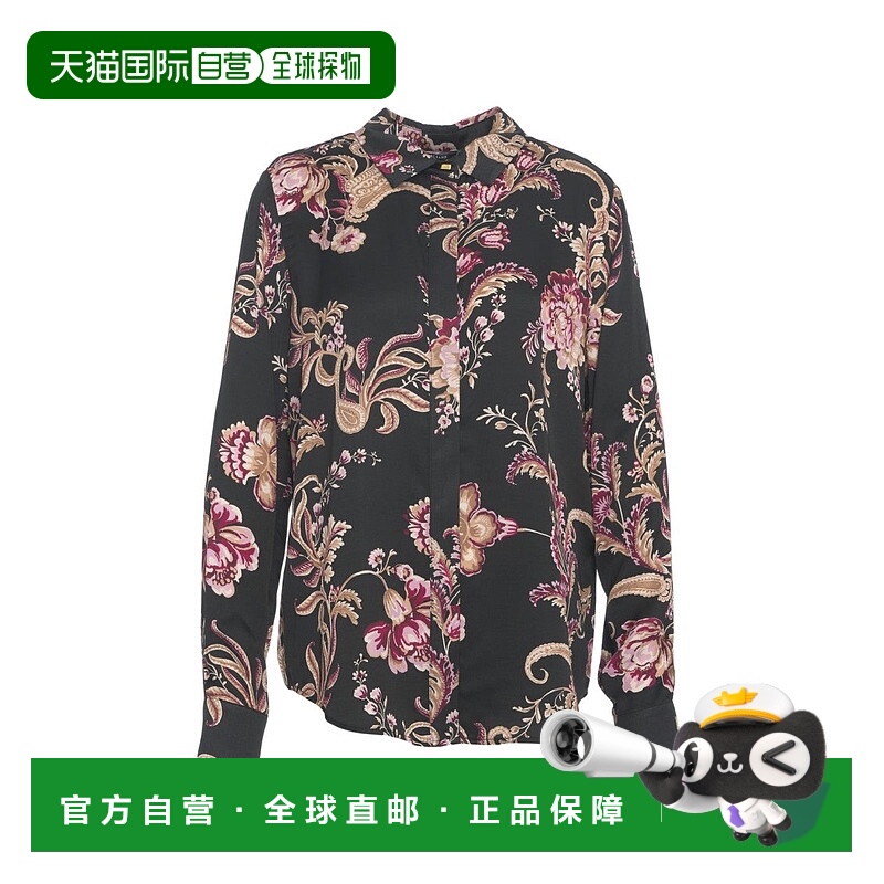 自营guess by marcianoMonogram Pattern Blouse With Buttoned C