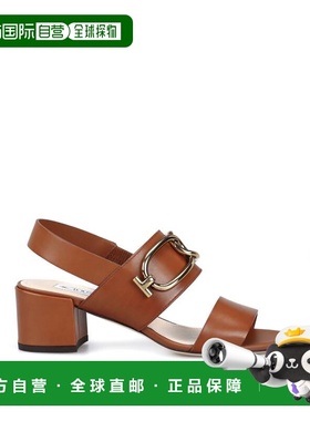 自营Tod's Leather Heeled Sandals - brown 美国奥莱直发