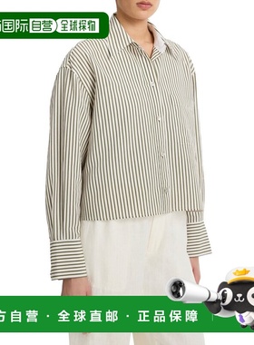 自营Vince Cropped Button Down Shirt - white 美国奥莱直发