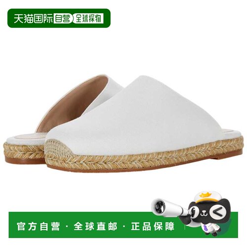 自营Stuart Weitzman Dree Slide帆布奶油/天然S0775-Q2X女款-白