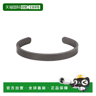 自营adorniaMen's Tarnish Resistant Black Stainless Steel Cuf