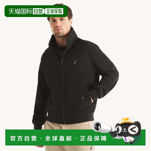 自营Nautica Mens Bomber Jacket - midnight black twist 美国奥