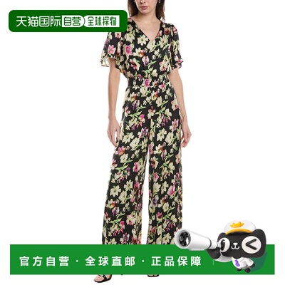 自营Vince Camuto Satin Wide Leg Jumpsuit - black 美国奥莱直