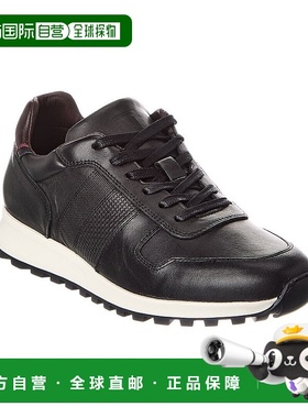 自营M by Bruno Magli Sesto皮革运动鞋-黑色 美国奥莱直发男鞋