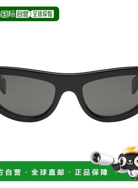 1h可退 香港直邮潮奢 Gucci 古驰 女士 黑色 Cat-Eye Frame 太阳