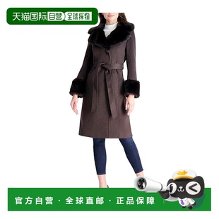 美国直邮 外套大衣皮草服装 via 女士 羊毛廓形 spiga