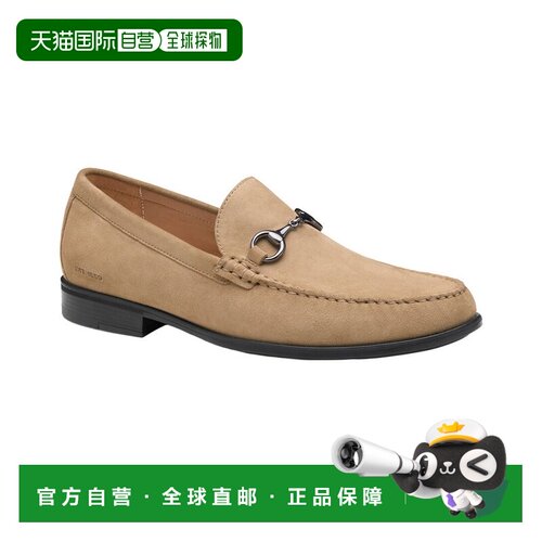 自营Johnston & Murphy Xu Flex Harrison Bit绒面革乐福鞋-taupe