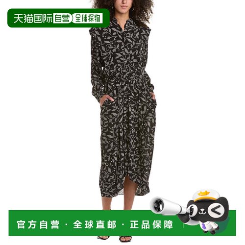 自营Isabel Marant Étoile Okley Midi Dress black 美国奥莱直发
