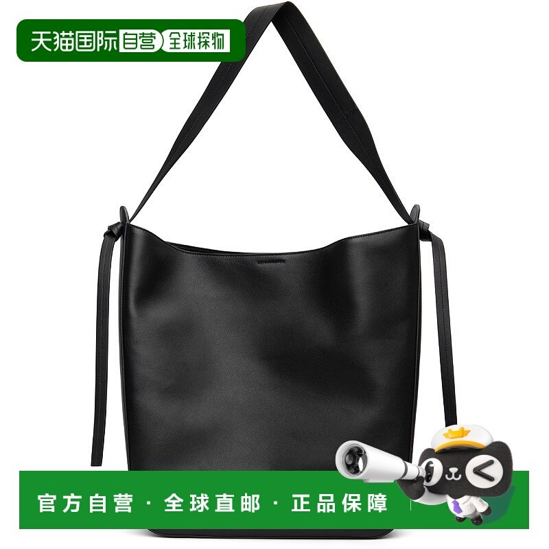 1h可退 香港直邮潮奢 Jil Sander 吉尔 桑达 女士 黑色结饰托特包