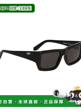 自营 off-white米白色中性款Prescott 53mm太阳镜-黑色 美国奥莱