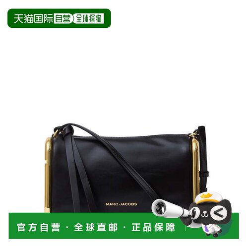 自营marc jacobs长方形光滑皮革肩包，搭配可调节肩带-黑色 美国
