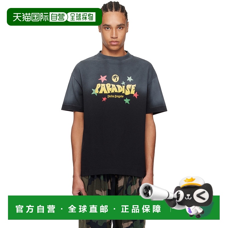 1h可退 香港直邮潮奢 Palm Angels 棕榈天使 男士 黑色 Paradise
