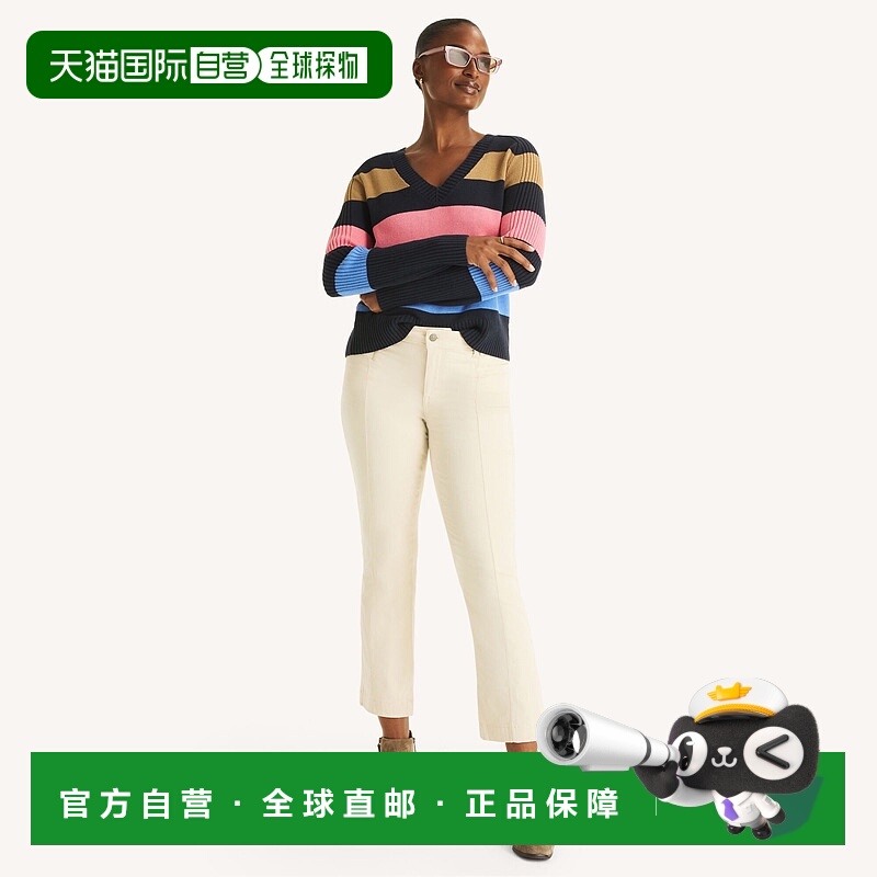 自营Nautica Womens Mid-Rise Demi Bootcut Sateen Pant - wisp