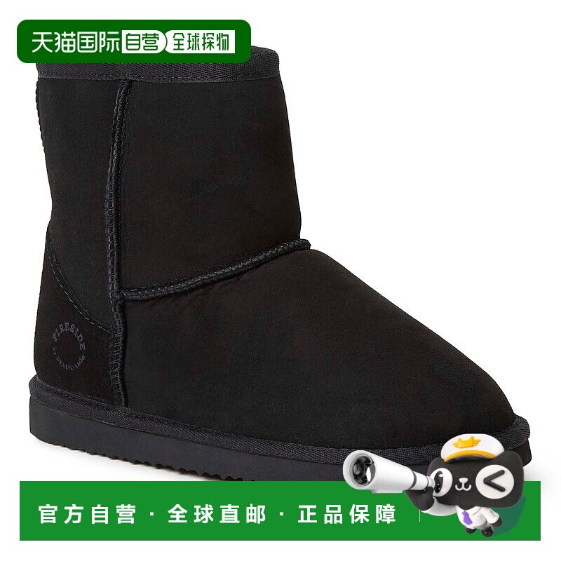 自营Fireside By Dearfoams 女式 Rosebery 6 英寸剪羊毛靴 - 黑
