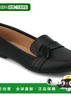 自营 journee collectionJournee女式宽款Marci平底鞋-黑色pu 美