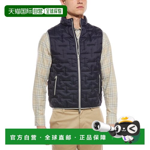 自营Scott Barber Space-Quilted Vest - navy 美国奥莱直发