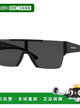 自营Burberry太阳镜盾牌半边，黑色镜架和灰色镜片Be42913464/87-