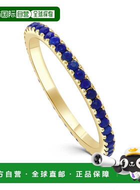 自营sabrina14K Yellow Gold Lapis Eterity Band - yellow gold