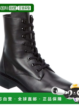 自营Stuart Weitzman Sondra Sleek Leather Bootie - black 美国