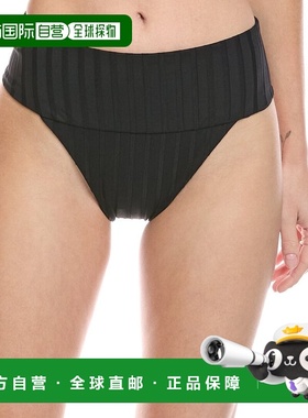 自营Vitamin A Emmi High-Waist Bikini Bottom - black 美国奥莱