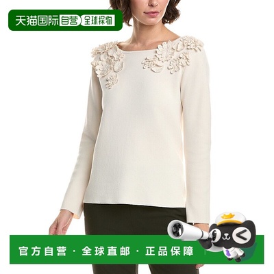 自营Anne Klein花毛衣-白色针织衫 美国直发奥莱