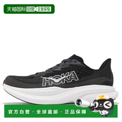 自营Men's Hoka One One Mach -BWHT Sneaker Black White Runnin