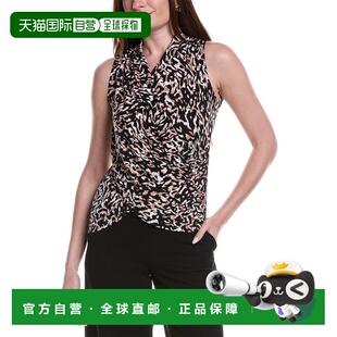 自营vince camutoVince camut0前交叉包裹背心-黑色 美国奥莱直发