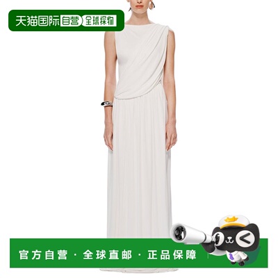 自营Misha The 'waterfall'cupro连衣裙-白色 美国奥莱直发