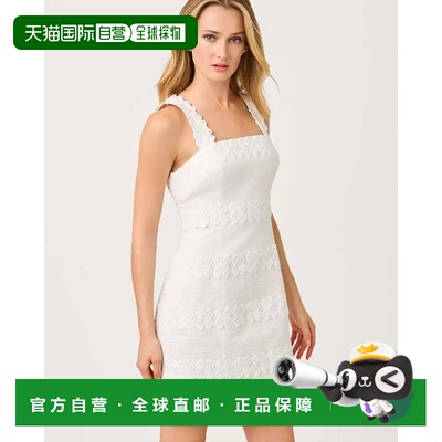 自营lilly pulitzer戴维斯连衣裙-度假村白 美国奥莱直发
