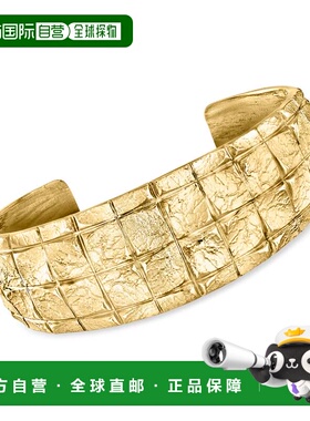 自营Ross-Simons Italian 18kt Gold Over Sterling Square-Patte