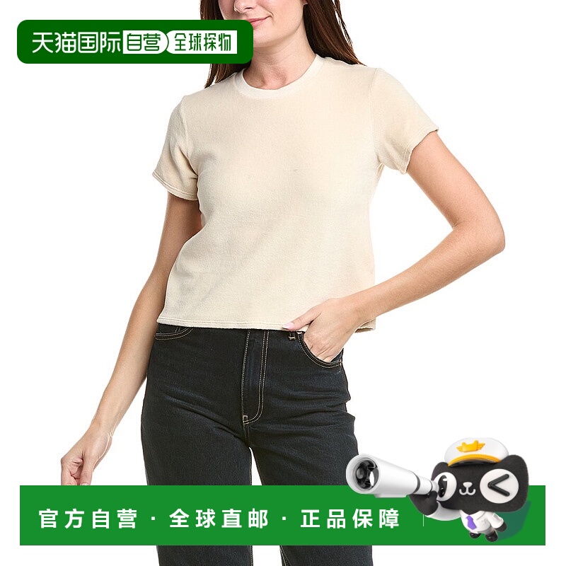 自营perfectwhitetee Velour T-Shirt - white 美国奥莱直发