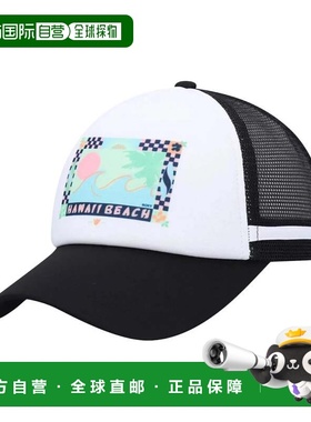 自营Roxy Dig This Trucker Hat Women's White Black Adjustable